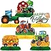 Zonon 6 Centrotavola a Nido Ape Tempo del Trattore Forniture per Compleanno di Trattori Decori per Feste Trattore Toppers Tavolo Centrotavola a Nido Ape Trattore Carta per Baby Shower, 6 Disegni