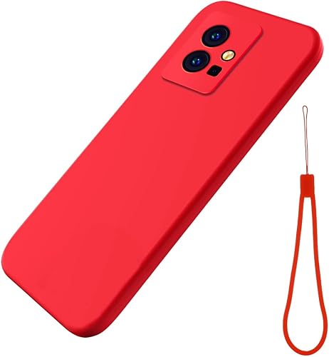Miniatura 2 de Funda para Vivo Y55s (2023)Vivo Y33S 5G, funda protectora de silicona líquida para Vivo Y55s (2023)Vivo Y33S 5G con cordón de silicona, delgada,