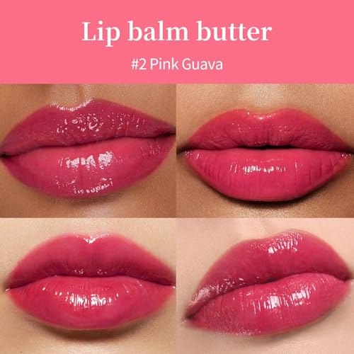 Image of BAISEN DIARY Lip Butter Balm - Ultra-Hydrating, Nourishing Lip Care with Natural Ingredients, Shea Butter & Olive Oil, Soothes & Softens Dry Lips (#5 Pink Guava, 1)