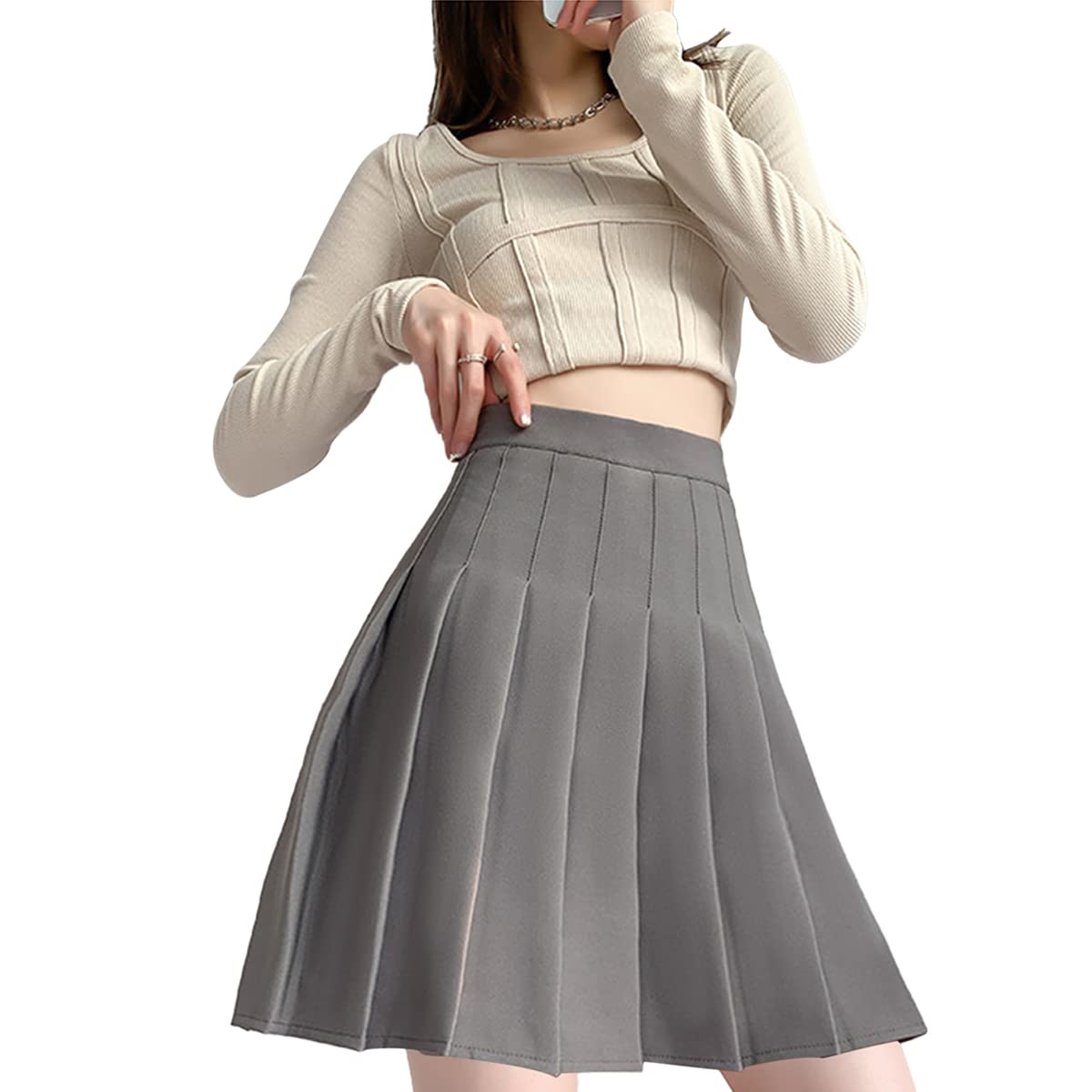 Amazon.co.jp: [FEISEDY] スカート プリーツスカート レディース
