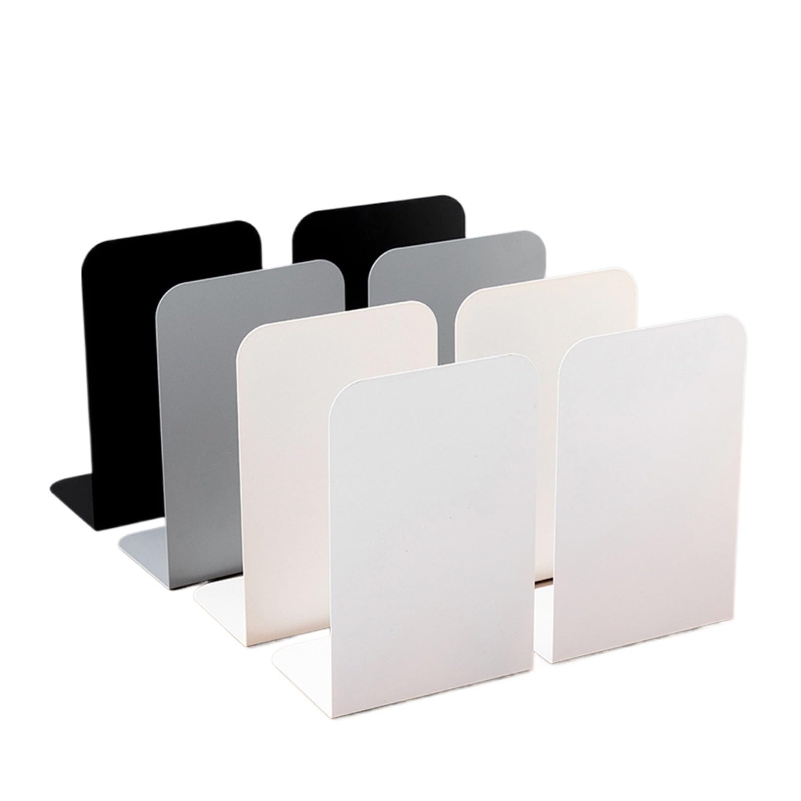 Desktop Bookends 2pcs Metal Book Stand Desktop Bookend Student Organizer Bookends Large Thickened Books Storage Rack for Book Storage(Black)
