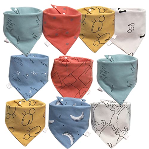 PUERHUACI Dreieckstuch Baby,Halstuch Baby,10 Stück Dreieckstücher,Weiche...