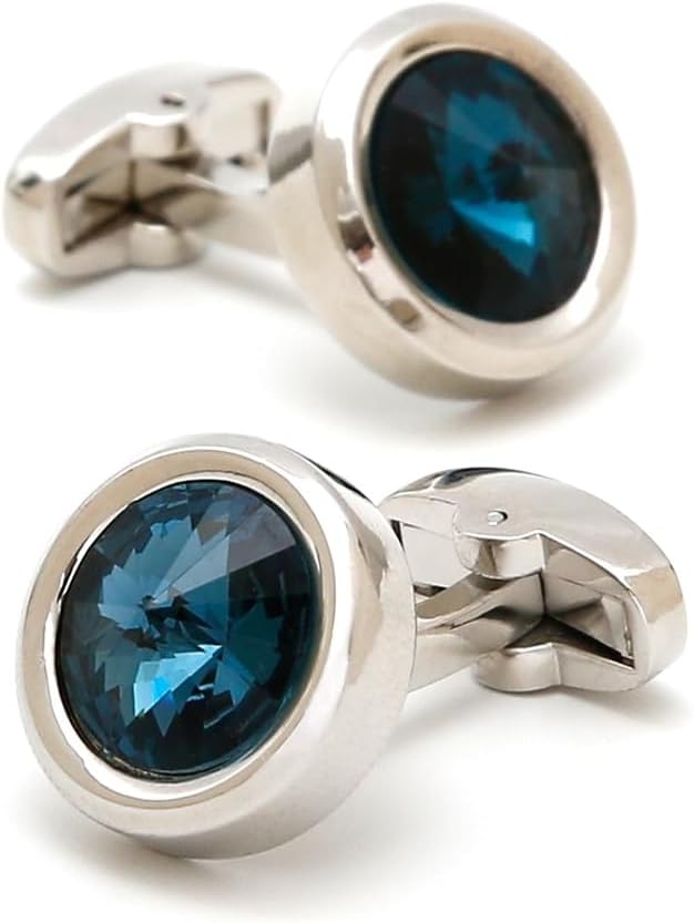 [ヤフー] 男性用 シャツ カフス フレンチ スタイル クリスタルがちりばめられた ラウンド メタル スリーブ ネイル ビジネス カ