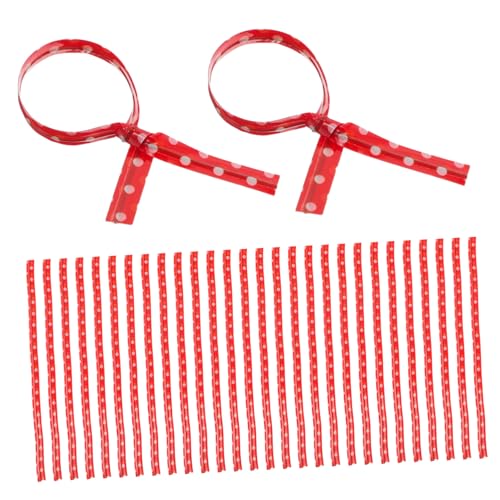 FRCOLOR 1000個 入り 用ツイスト 赤色ドット柄 しなやかで弾力性あり パン キャンディ プレゼント包装向け 手軽に開封可能で高速シーリング対