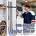Hikeen Hockey Stick Wall Mount, Enhanced Stability Ice Hockey Stick Display Holder, Space-Saving Hockey Stick Organizer Holds up to 6 Sticks for Any Home Office Wall-2pcs
