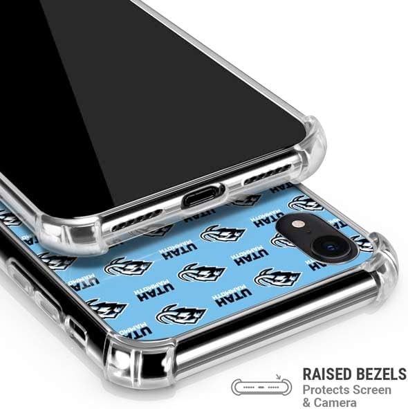 Skinit Clear Phone Case Compatible with iPhone XR - Officially Licensed NHL Utah Mammoth Logo Pattern Design