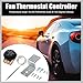 RATCHROLL 12V Electric Radiator Fan Thermostat Controller Kit Liquid Expansion Temperature Control Switch for Car Replacement Car Parts