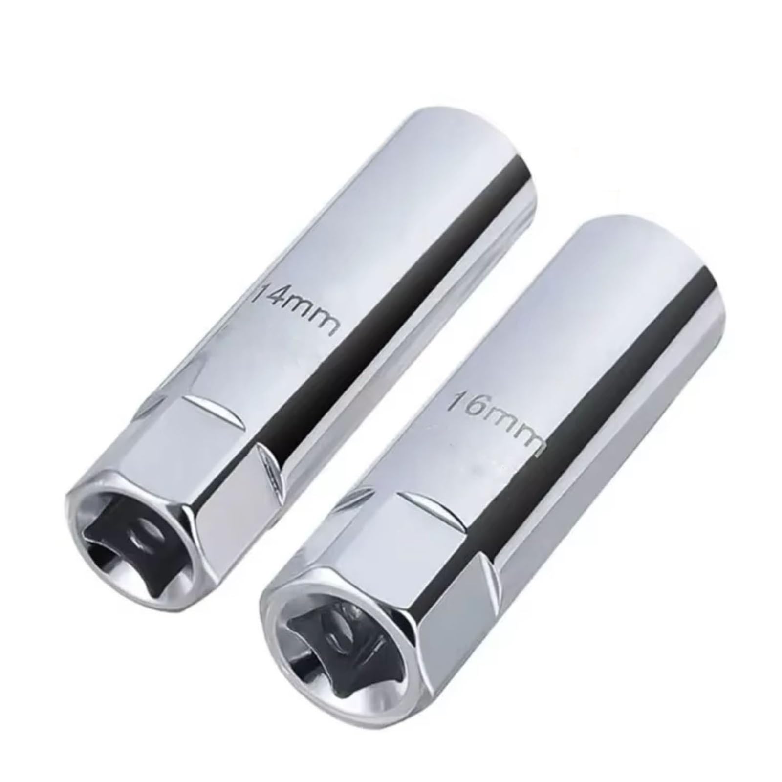 Clé à Bougies Adaptateur Clé À Douille pour Bougies D'allumage 2 Pièces Réparation Automobile Outil Démontage Bougie D'allumage 14mm 16mm