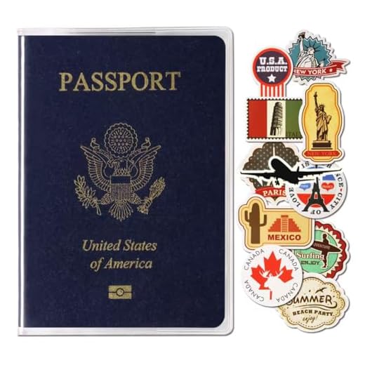 WHALEZON 5 Pack Clear Passport Cover, Transparent Plastic Passport Protector