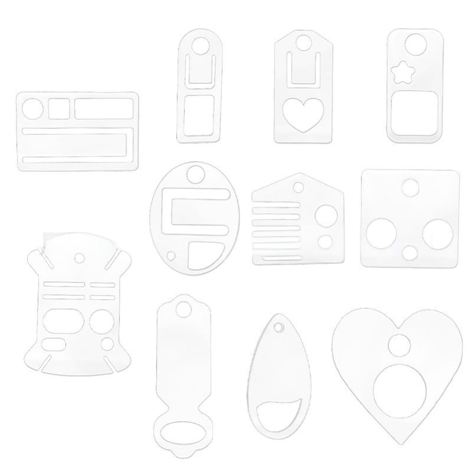 XAGMODSHN 11Pcs Clear Acrylic Thread Organiser Multifunctional Embroidery Floss Holder for Stitching and Embroidery Thread Storage Multipurpose Sewing Planner