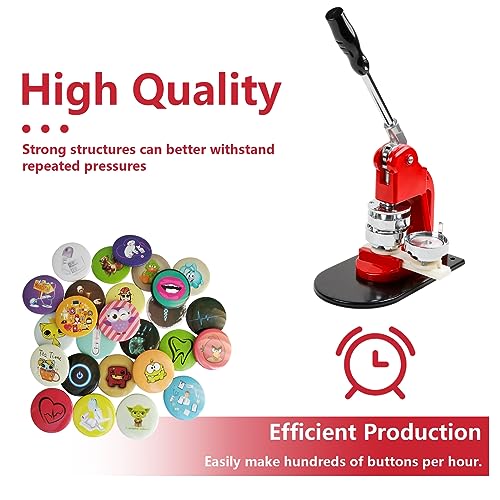 Happizza Button Maker Machine Multiple Sizes - Button Pin Maker 2.25 in+3 in, Interchangeable Button-models Badge Button Press Machine with 200 Sets Button Maker Supplies & Circle Cutter & Cutting Mat
