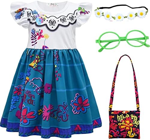 Choadam Mirabel Dress for Girls and Toddlers Princess Dress Isabella Dress 2t 4t 6t (as1, Age, 12_Months, White, 12-18months)