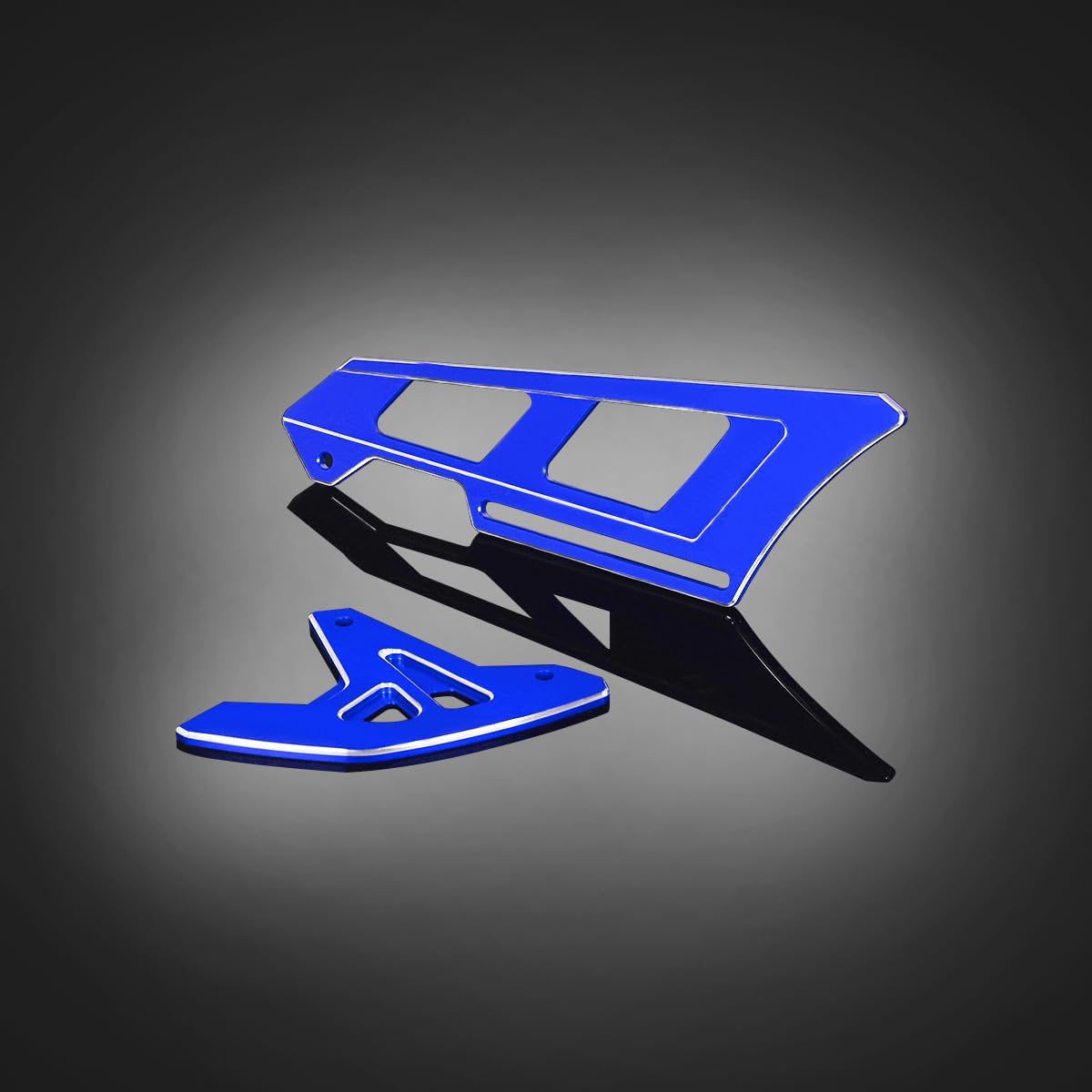 XR650L/DRZ400SM Rear Brake Disc Guard and Rear Chain Guard Compatible with XR650L 1993-2025 DRZ400SM DR-Z400SM 2005-2024 3D CNC Dirt Bike Accessories Chain Guide (Blue)