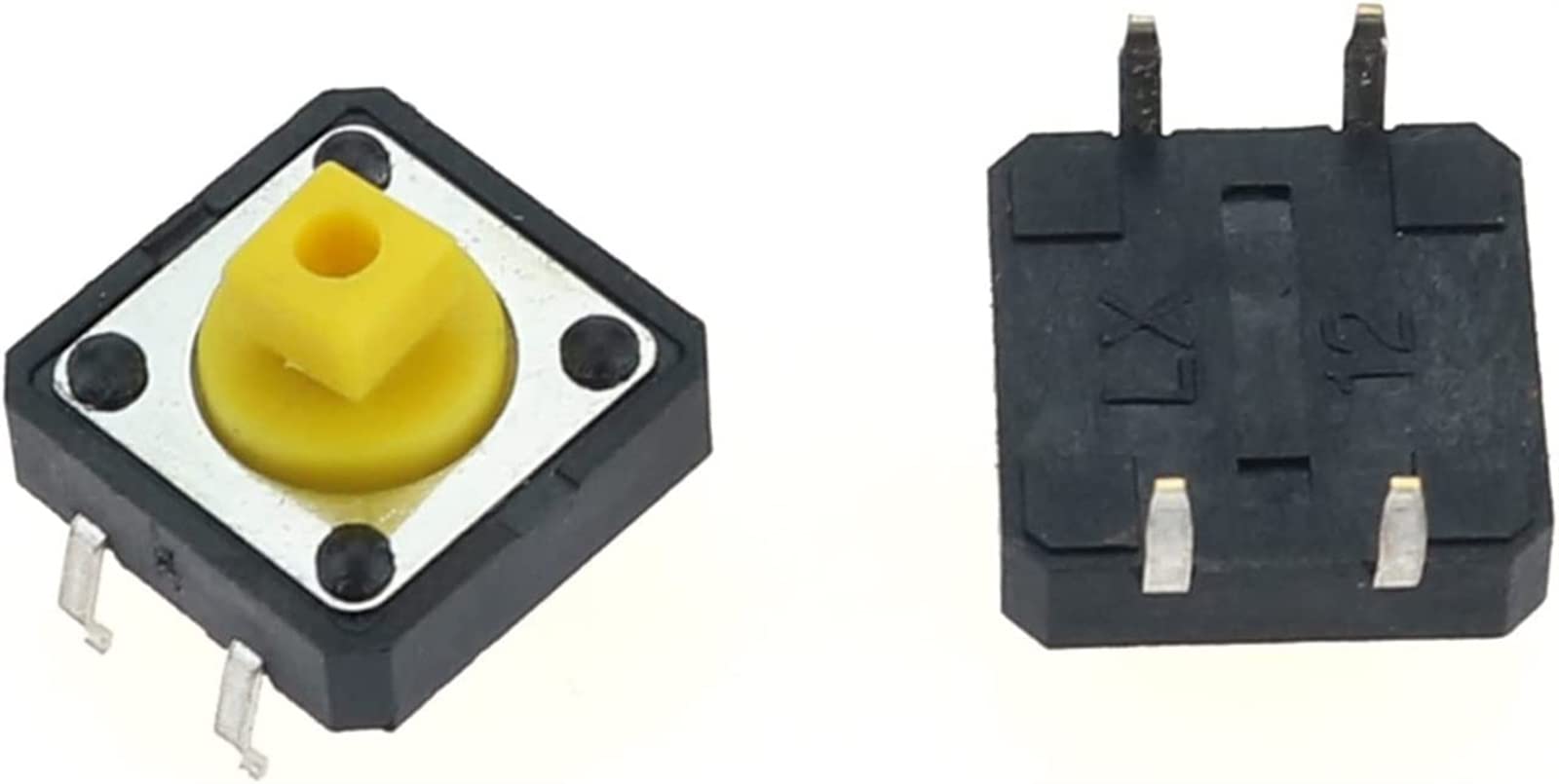 Commutateurs micro-commutateurs tactiles PCB 12 mm bouton-poussoir SMD jaune