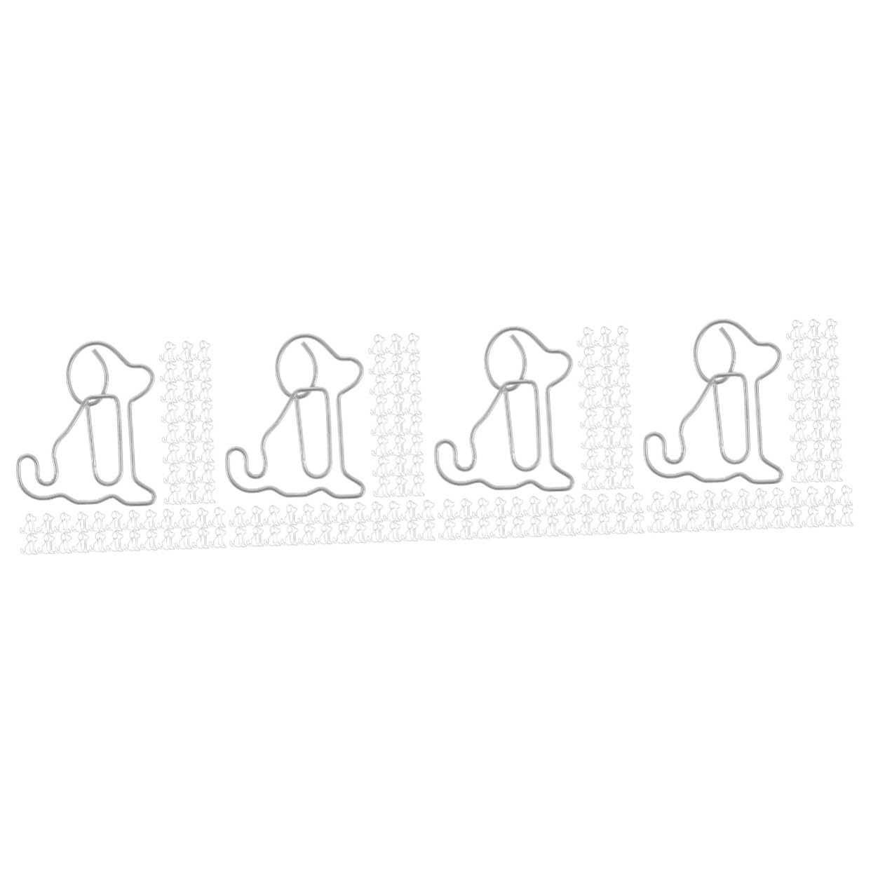 Garneck 4 Set Di Fermagli Per Carta in Metallo Fermagli Per Ufficio Fermagli Creativi A Forma Di Cane Piccoli Fermagli Per Documenti 100 Pezzi*4