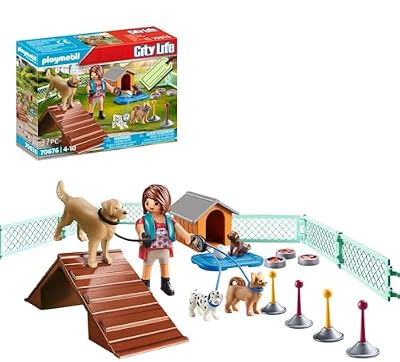 Playmobil 70676 Set cadeau Educatrice et chiens- City Life- La maison moderne- idée cadeau prêt à offrir