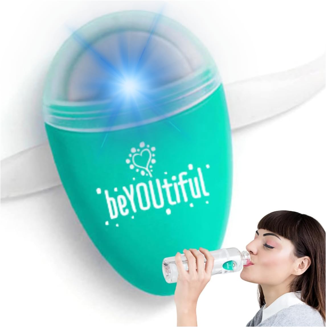 Ulla Beyoutiful Light Up Water Bottle Reminder, Smart Light For Water Bottle, Small Hydrate Reminder, Fits Any Water Bottle, Lights Up When Time To Drink, Hydration Intake Planner, Home & Office Use