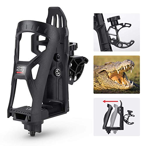 KEMIMOTO ATV Cup Holder, Upgraded Motorcycle Drink Holder Water Speaker Mount with 0.6”-1.56” Metal Clamp for All Terrain Vehicles Vehicle Bike Boat Stroller Walker Wheelchair Scooter Golf Cart by KEMIMOTO - Used condition - CA$22.89