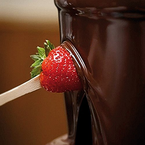 Schokobrunnen Schokoladenbrunnen Schokofondue Schokoladenfondue Schokofontäne Fontäne 14 cm / 60 Watt/weiß silber – Bild 3