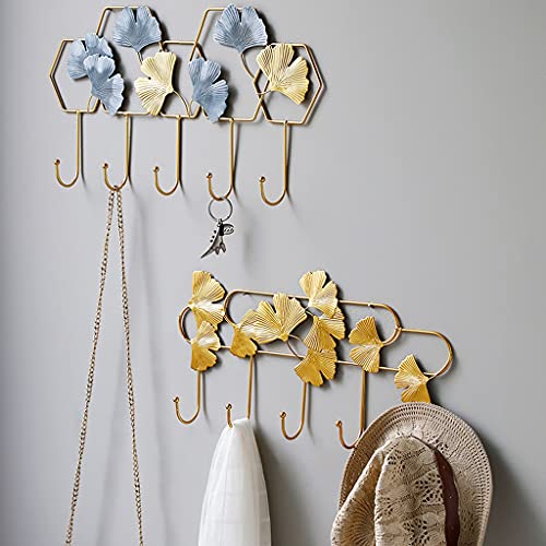 Percheros Para Colgar Abrigos Household Storage Wall Hook Coat Hook Bedroom Living Room Corridor Coat Hook with 5 Metal Hooks Towel Rack for Bathroom Perchero Para Colgar Bolsas(A) - Image 6