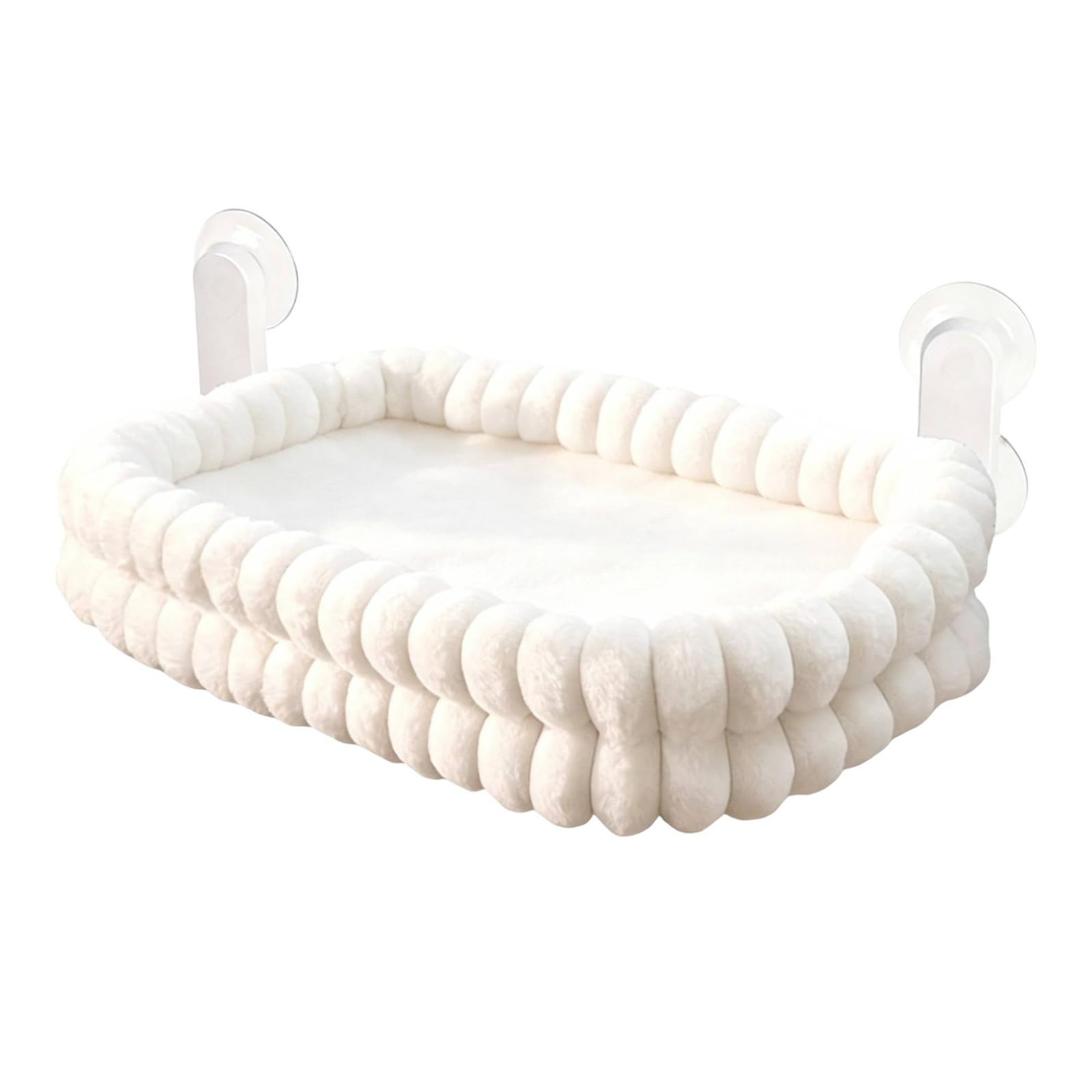 Gralara Cuccia da Finestra per Resistente | Accogliente, Lettino da Finestra per, Salvaspazio, Casa, Bianco, 55x40cm