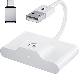 Wireless CarPlay Adapter for Apple iPhone iOS 10+, Convert Wired to Wireless Car Play Fit for All Factory Wired CarPlay Car from 2015, Plug & Play Wireless CarPlay Dongle