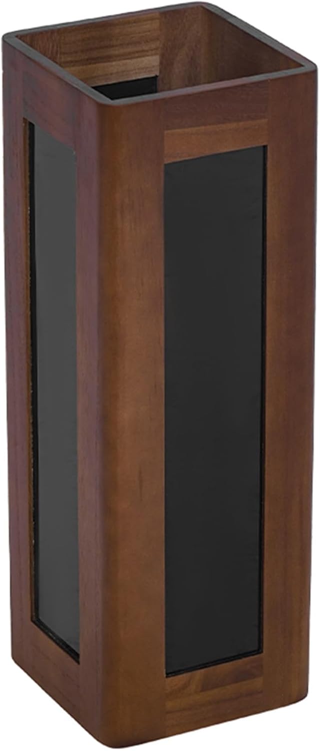 Solid Wood Rounded-edge Umbrella Holder Semi-transparent Apartment Entryway Umbrellas Stand Removable Tray Acrylic Design 1-piece Construction Square Cane Holder