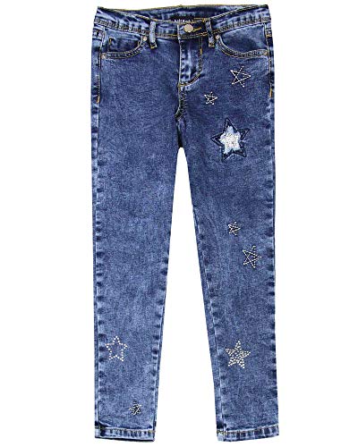 Girls' Holiday Magic Denim Pants with Stars, Sizes 4-12