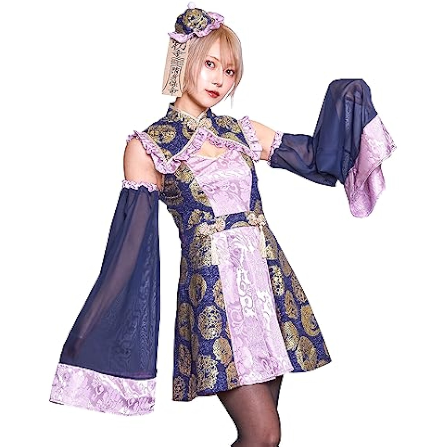 クリアストーン(Clearstone) ハイカラニズム コスプレ ハロウィン キョンシー レディース パープル 詳細画像1