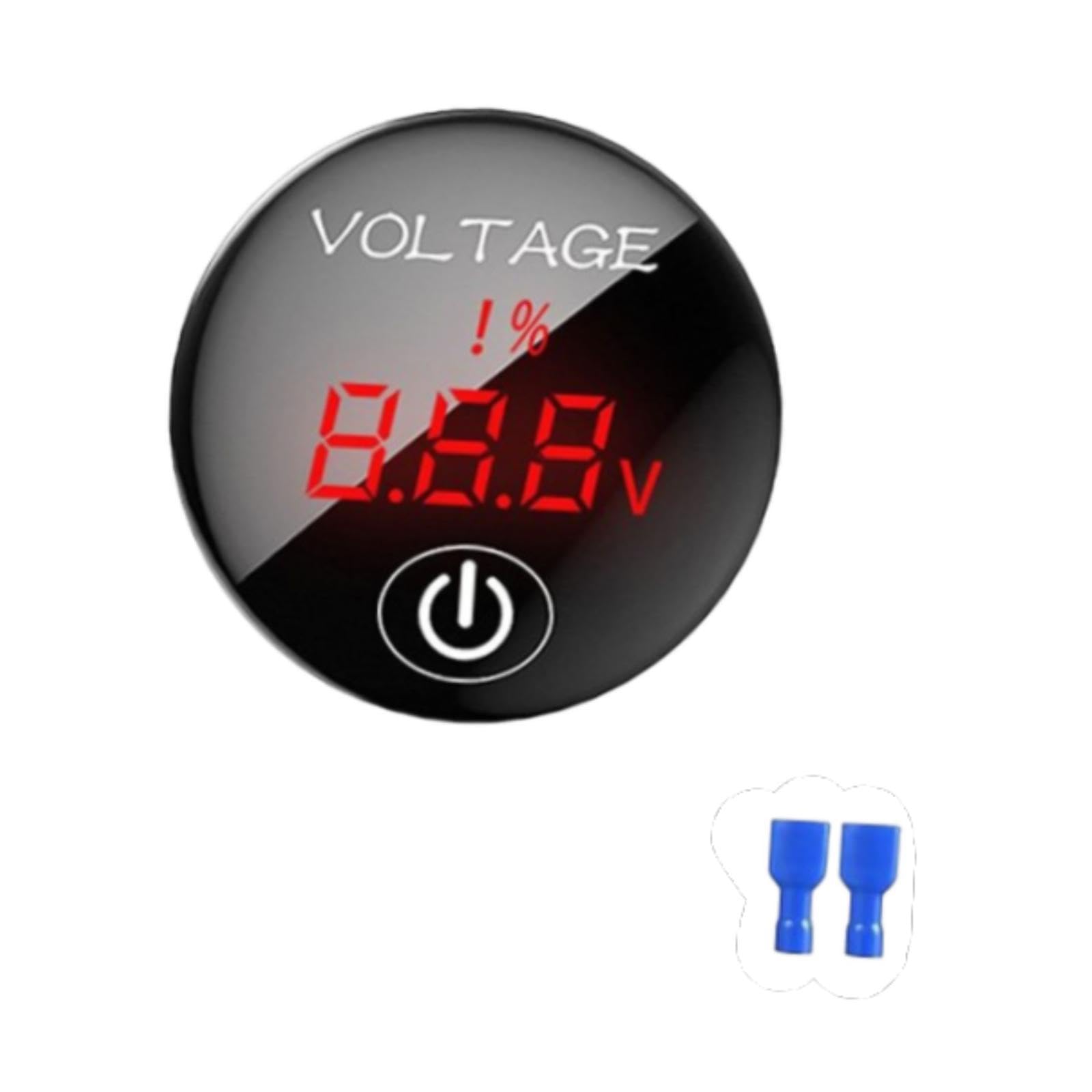 Lyla Car Gauge Voltmeter 12V-24V Easily Install Multipurpose Sturdy Voltmeter red-image-8