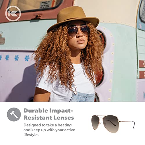 Image of Knockaround Mile Highs Polarized Aviator Sunglasses for Men & Women - UV400 Protection