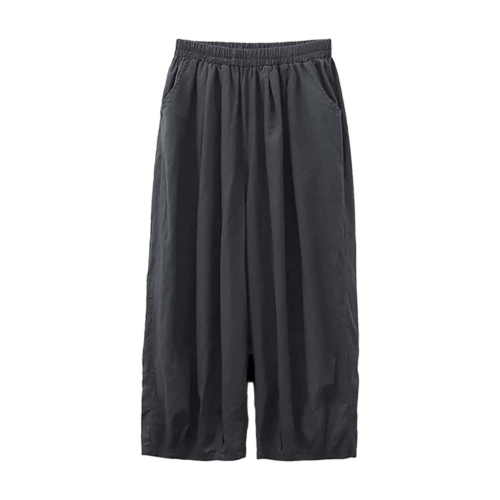 Prime of Day 2024 Angebote Outdoor Hosen Für Damen Capri Damen Sommerhose Angebote des Tages Heute Herren Hose Kurz Baumwolle Freizeithose Aus Eisseide Blickdichte, Schwarze Leggings