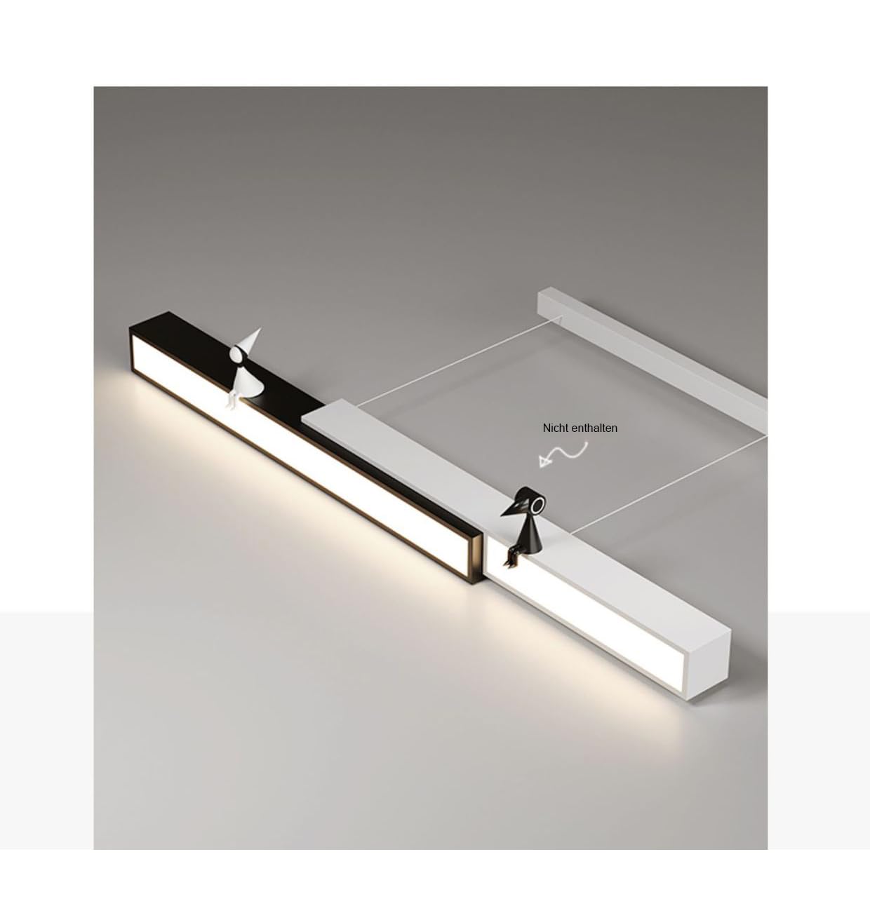 Suspension Îlot de Cuisine Linéaire LED Lustre de Salle à Manger Dimmable Télécommande pour Table à Manger Cuisine Bureau Bar Boutique Lampe Suspendue Moderne Réglable En Hauteur (Black,100cm)