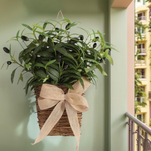 Panier suspendu rustique pour décoration interieure et pot de fleurs
