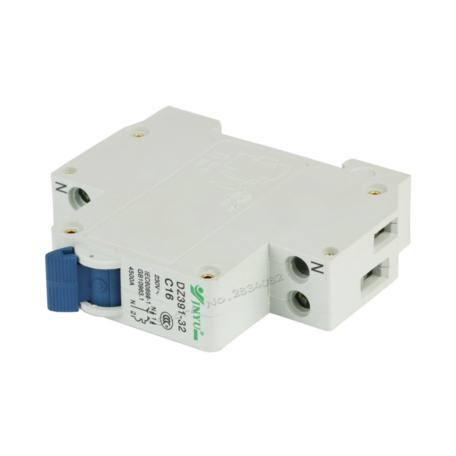 1P + N 1 pôles 6A 10A 16A 20A 25A 32A 40A 63A 230V ~ Mini disjoncteur C Type C courbe de protection DZ391-32 C16(10)