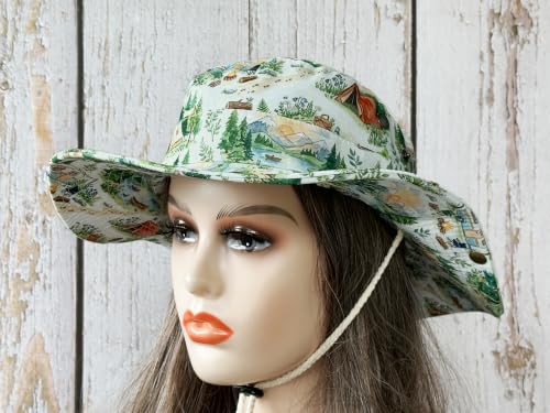 Image of Wide Brim Bucket Hat for Women Girl Men Boy