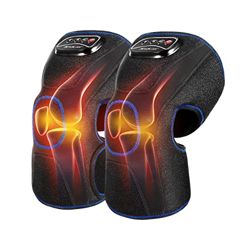 Image of CINCOM Knee Massager with Heat, Air Compression Knee Massager for Relief of Minor Muscle Aches and Pains, 3 Modes & 3 Intensities (A Pair)