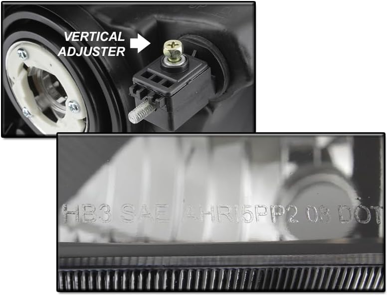 Replacement Headlights Headlamps Black Compatible with 2009-2014 Toyota Matrix