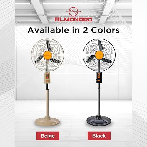 Image of Almonard Mark II 450mm Pedestal Fan | 1400 RPM High Speed Home & Commercial Use | 1 Year Warranty (Ivory)