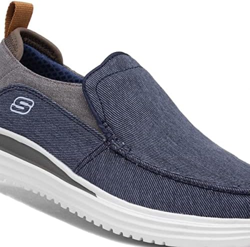 Skechers Men's Proven Evers Loafer Flat, Navy/Brown, 10.5 | Image 6