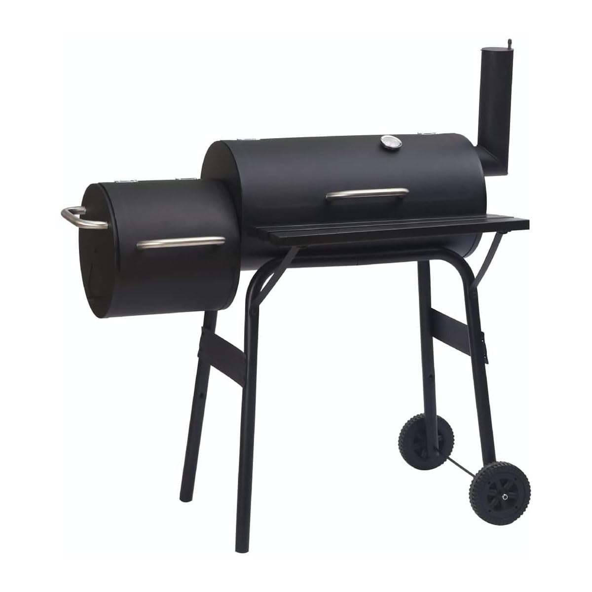 YU WELL Barbecue Grill Stand Stainless Steel Portable Foldable BBQ Grill for Charcoal BBQ Salad Grill Cooking suitable for Outdoor Vacation Cooking with Friends and Family (Dual Smoker)