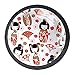 Lot de 4 jolies poignées de placard en forme de poupées japonaises Kokeshi pour tiroir, placard, armoire, porte de cuisine