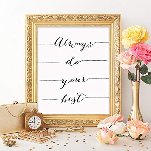 Miniatura 8 de Always Do Your Best Calligraphy Art Print - Unframed - 8x10  Inspirational Quote