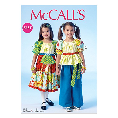 McCall's Pattern Company M7040 Children's/Girl's Top, Dress and Pants Sewing Template, CL (6-7-8)