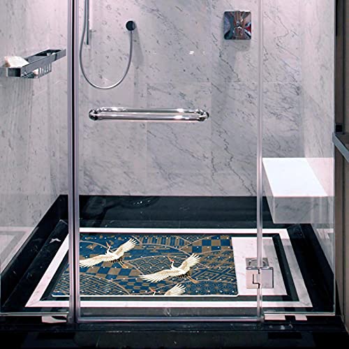 Alfombrilla de ducha antideslizante lavable a máquina con ventosas 6
