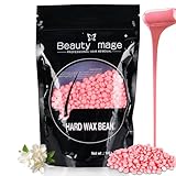 Hard Wax Beans - Chamomile Formula for Sensitive Skin, Hair Removal at Home, Brazilian Bikini, Facial, Legs, Underarms Wax Refill for Women & Men (3.54oz, ROSE)