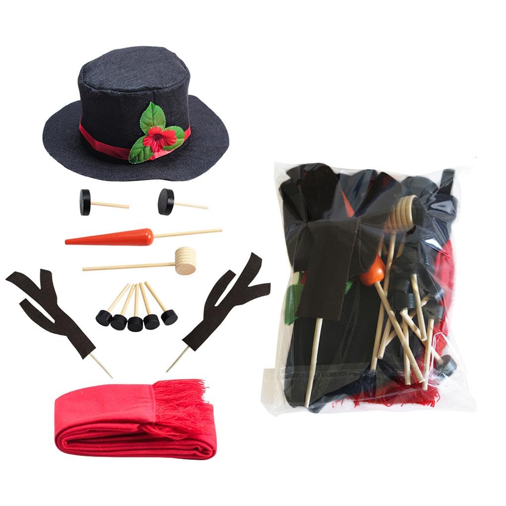 Schneemann-Set, Weihnachts-Kostüm, Urlaubszubehör, Festival-Zubehör, Verkleidungs-Set, verschleißfest, helle Farbe, Cosplay-Requisite, 13-teilig