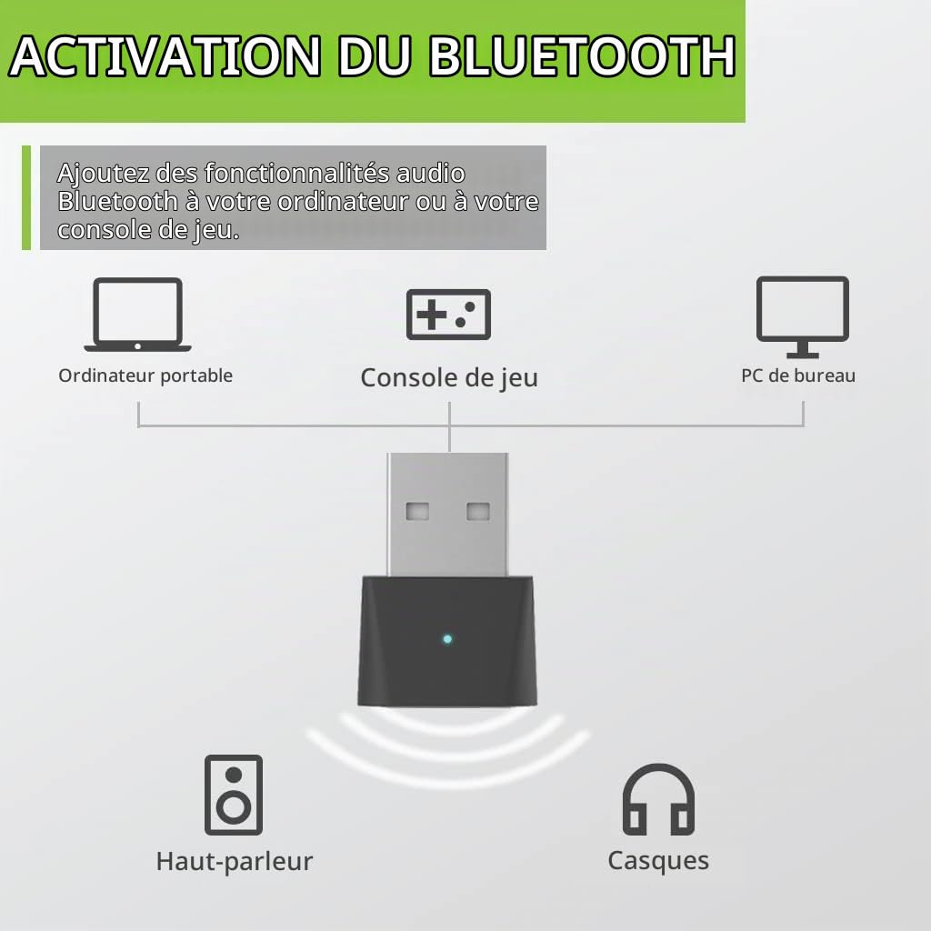 Avantree DG80 Bluetooth Adaptateur Audio USB Solo PS5 PS4 Windows Mac