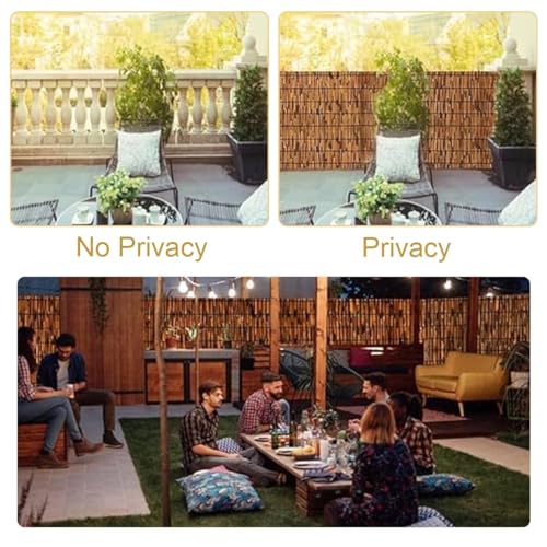 Rotoli di recinzione per privacy in bambù - Divisorio da giardino esterno per piscina e balcone - Recinzione naturale per una maggiore sicurezza ed estetica - Dimensioni: 50x400cm 90x600cm 122x500cm