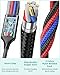 6 in 1 Multi Charging Cable, 3Pack 6FT Multiple Charging Cable, Multi Chargers Cord for All Devices Nylon Braided USB A/C Cable to 2*Lighting/Typc C/Micro USB Port for i Phone 17/16/15/Samsang/Tablets